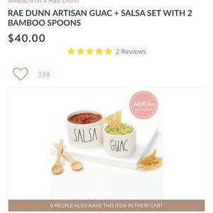 Rae Dunn Guacamole and Salsa Bowl Set